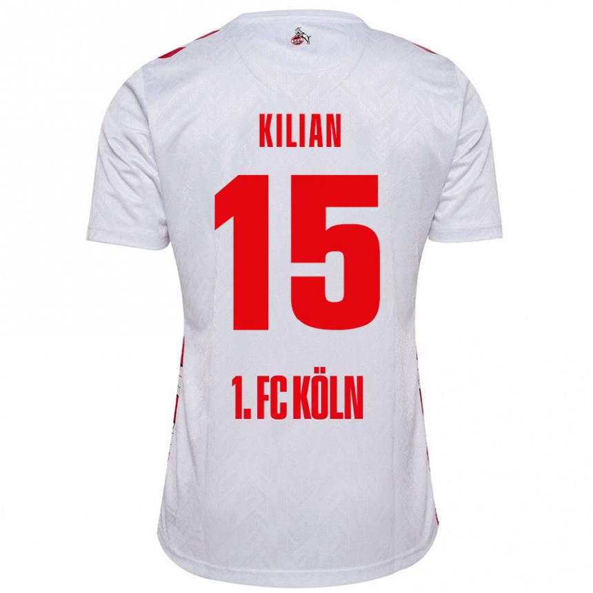 Niño Fútbol Camiseta Luca Kilian #15 Blanco Rojo 1ª Equipación 2024/25 Perú