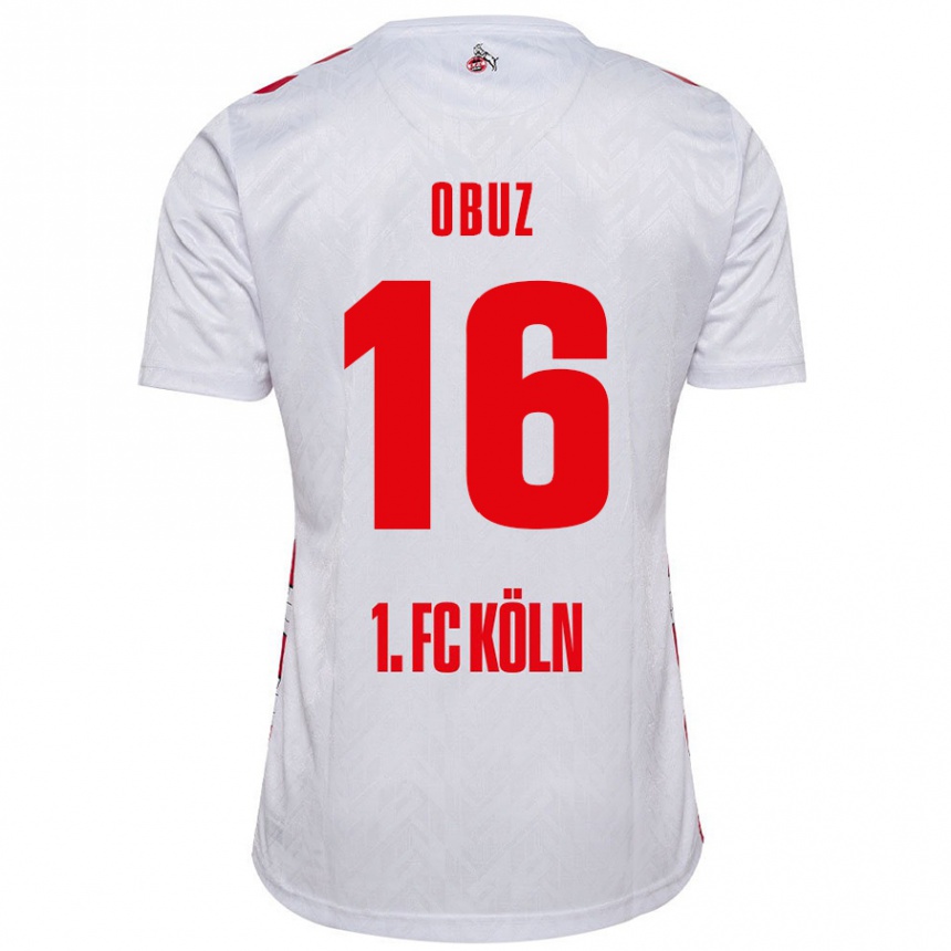 Niño Fútbol Camiseta Marvin Obuz #16 Blanco Rojo 1ª Equipación 2024/25 Perú