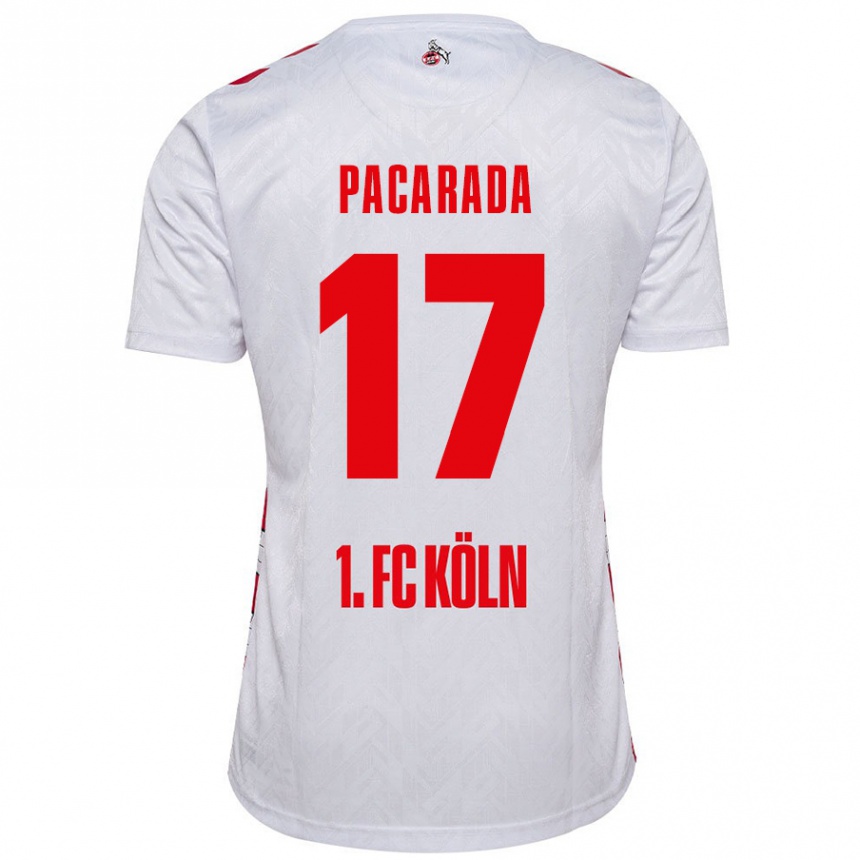 Niño Fútbol Camiseta Leart Paçarada #17 Blanco Rojo 1ª Equipación 2024/25 Perú