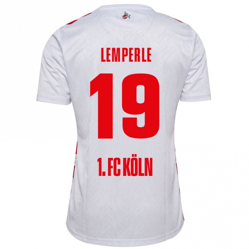 Niño Fútbol Camiseta Tim Lemperle #19 Blanco Rojo 1ª Equipación 2024/25 Perú