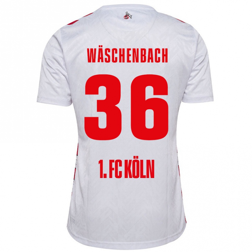 Niño Fútbol Camiseta Meiko Wäschenbach #36 Blanco Rojo 1ª Equipación 2024/25 Perú