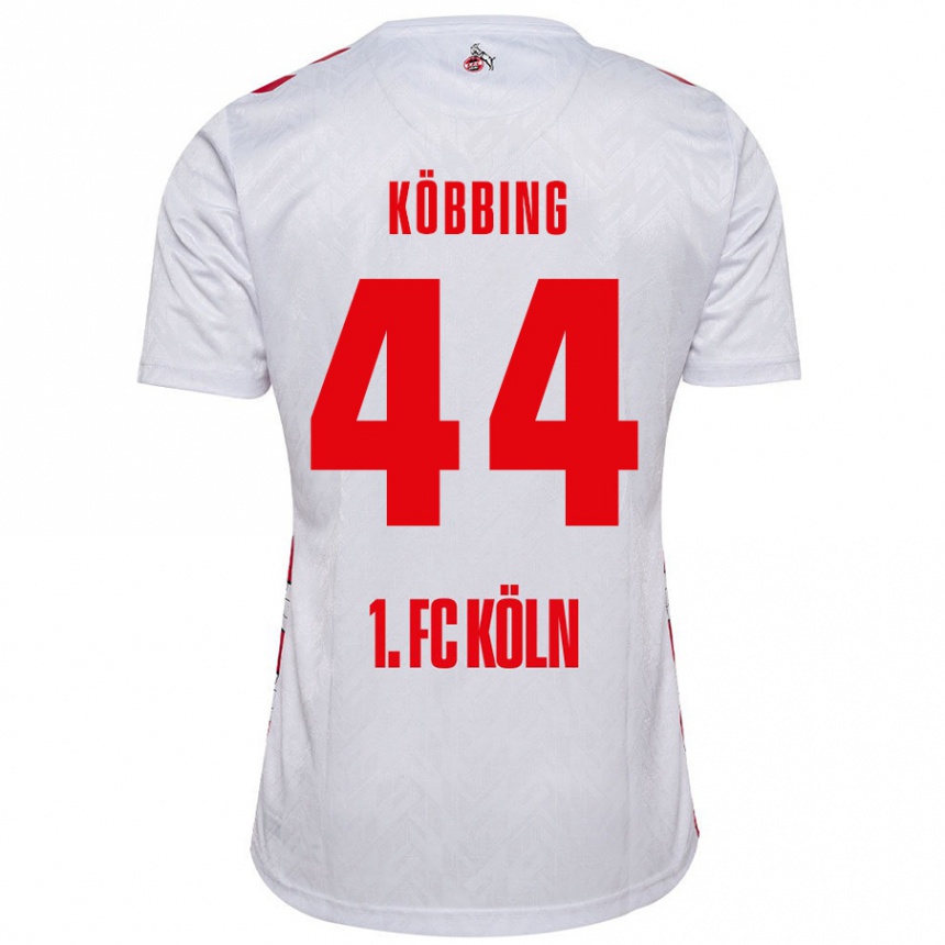 Niño Fútbol Camiseta Matthias Köbbing #44 Blanco Rojo 1ª Equipación 2024/25 Perú