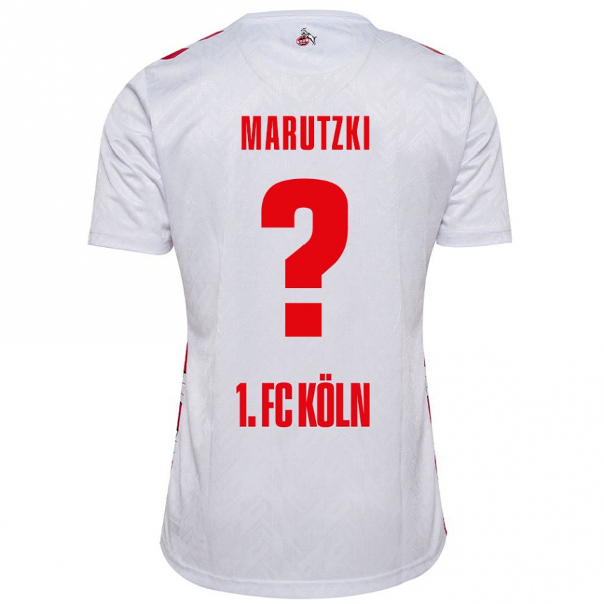 Niño Fútbol Camiseta Mikolaj Marutzki #0 Blanco Rojo 1ª Equipación 2024/25 Perú