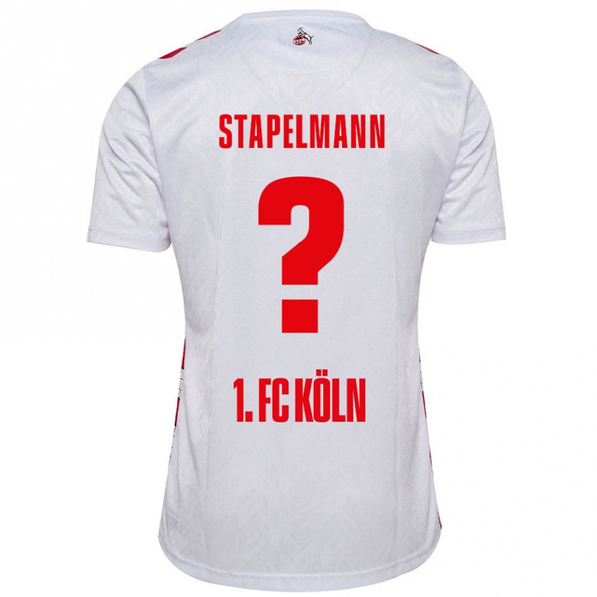 Niño Fútbol Camiseta Luis Stapelmann #0 Blanco Rojo 1ª Equipación 2024/25 Perú