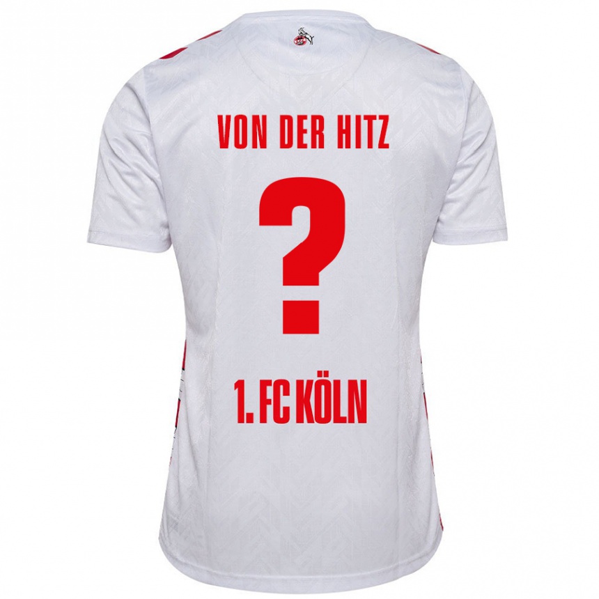 Niño Fútbol Camiseta Justin Von Der Hitz #0 Blanco Rojo 1ª Equipación 2024/25 Perú