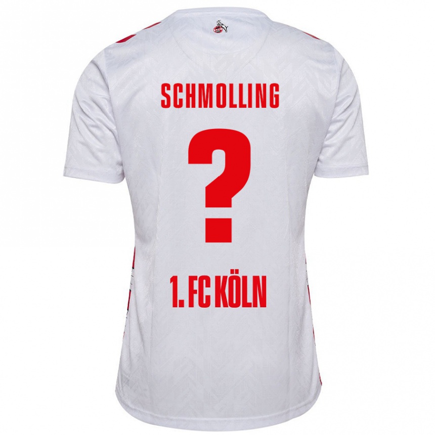 Niño Fútbol Camiseta Viktor Schmolling #0 Blanco Rojo 1ª Equipación 2024/25 Perú