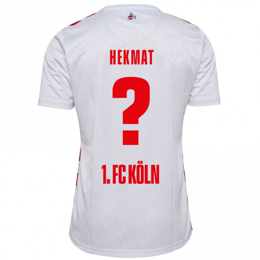 Niño Fútbol Camiseta Kian Hekmat #0 Blanco Rojo 1ª Equipación 2024/25 Perú