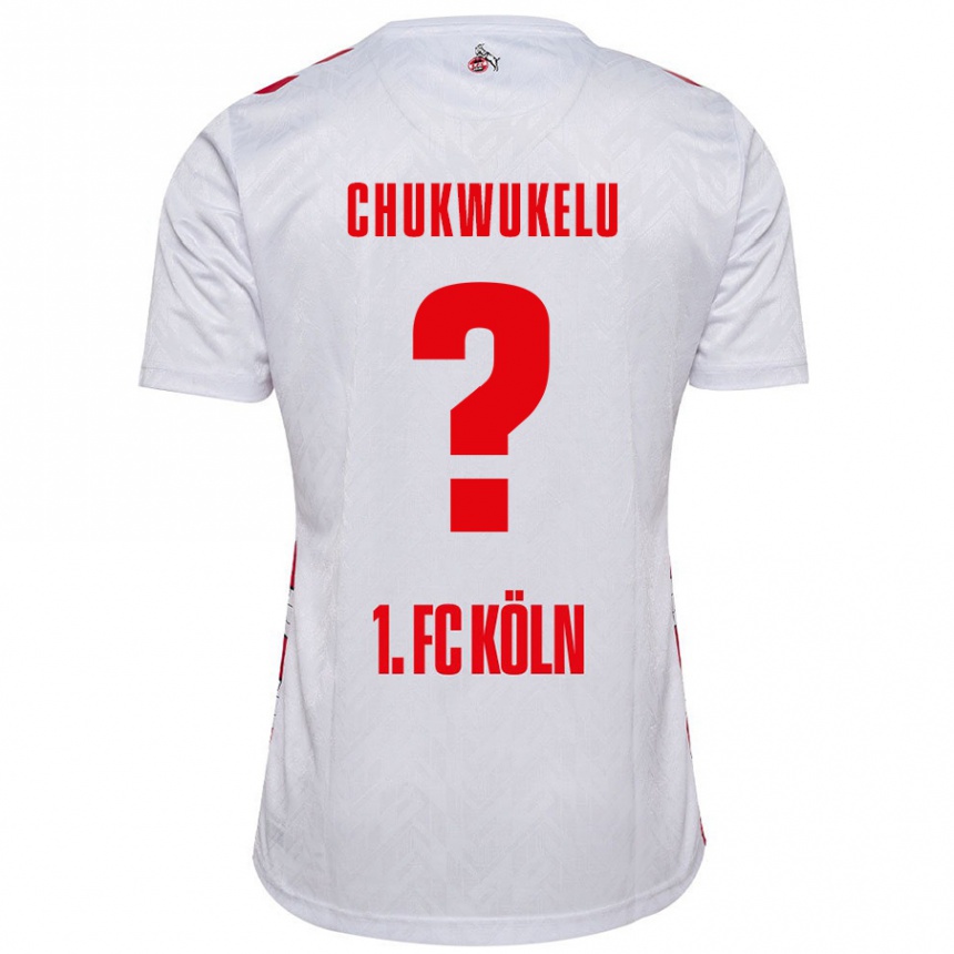 Niño Fútbol Camiseta Chinedu Chukwukelu #0 Blanco Rojo 1ª Equipación 2024/25 Perú