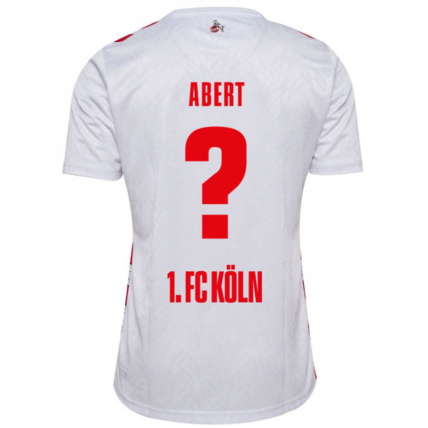 Niño Fútbol Camiseta Niklas Abert #0 Blanco Rojo 1ª Equipación 2024/25 Perú