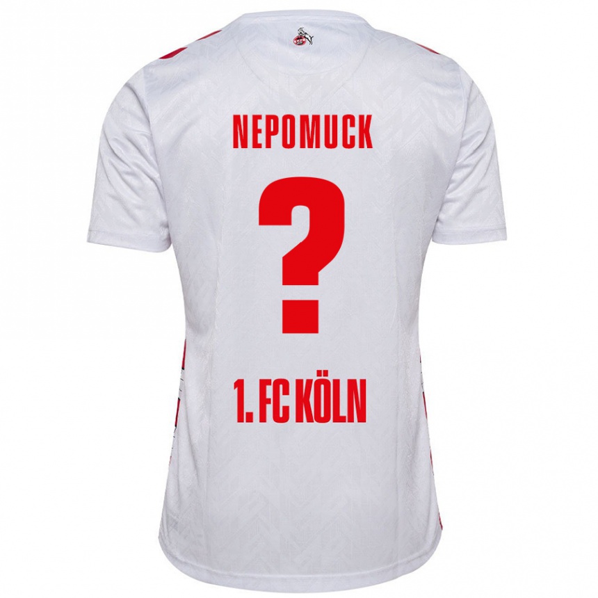 Niño Fútbol Camiseta Simon Nepomuck #0 Blanco Rojo 1ª Equipación 2024/25 Perú