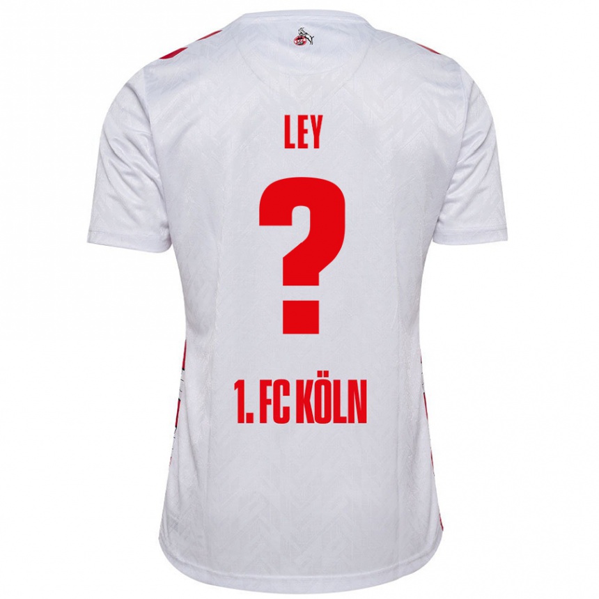 Niño Fútbol Camiseta Benjamin Ley #0 Blanco Rojo 1ª Equipación 2024/25 Perú