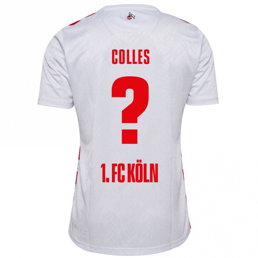 Niño Fútbol Camiseta Jan Colles #0 Blanco Rojo 1ª Equipación 2024/25 Perú