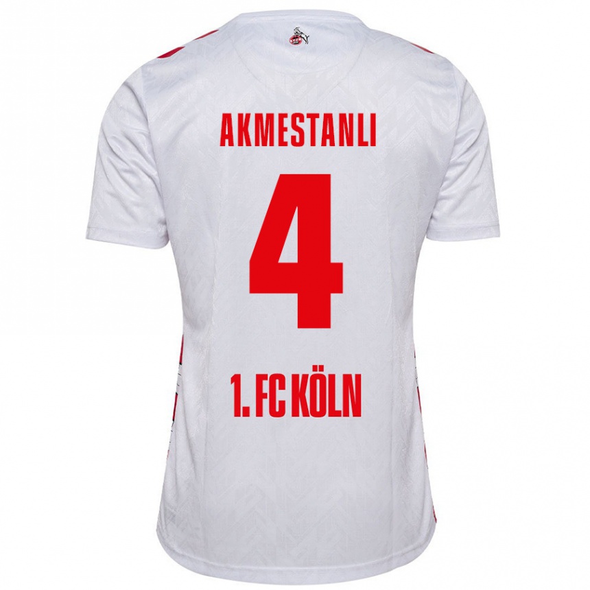 Niño Fútbol Camiseta Teoman Akmestanli #4 Blanco Rojo 1ª Equipación 2024/25 Perú