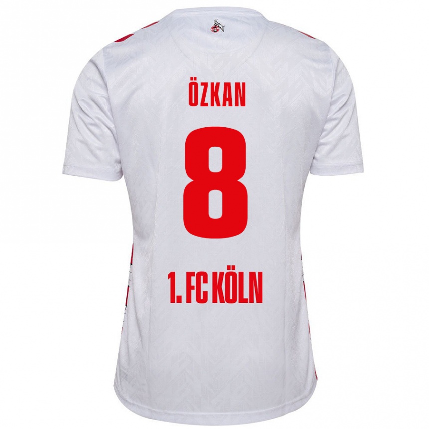 Niño Fútbol Camiseta Mikail Özkan #8 Blanco Rojo 1ª Equipación 2024/25 Perú