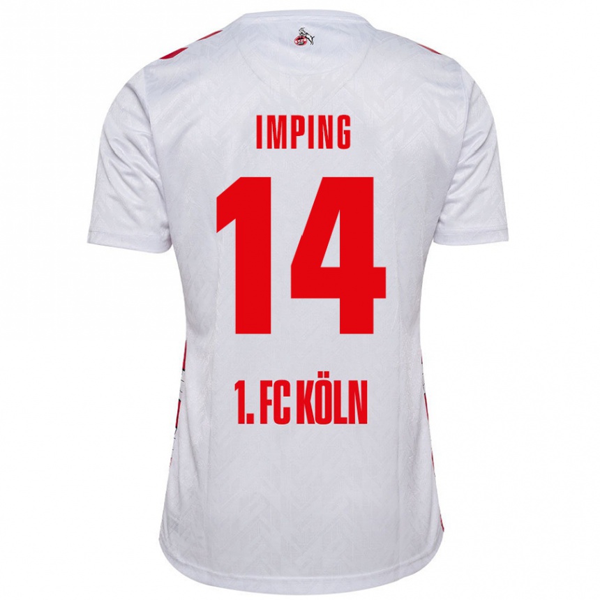 Niño Fútbol Camiseta Carlotta Imping #14 Blanco Rojo 1ª Equipación 2024/25 Perú