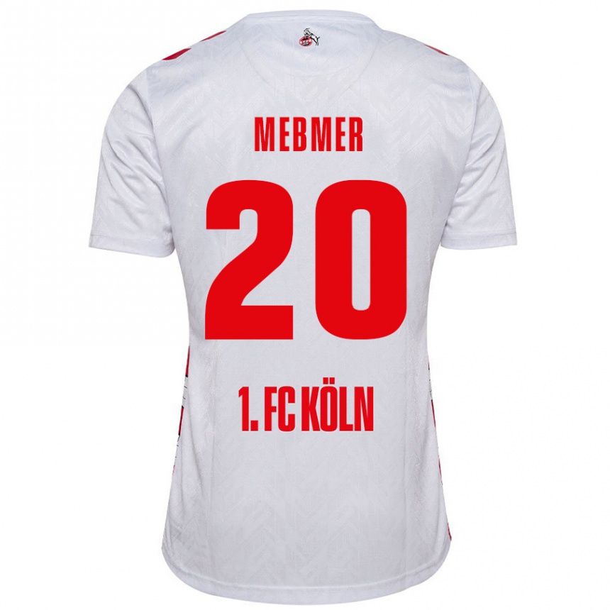 Niño Fútbol Camiseta Meike Meßmer #20 Blanco Rojo 1ª Equipación 2024/25 Perú