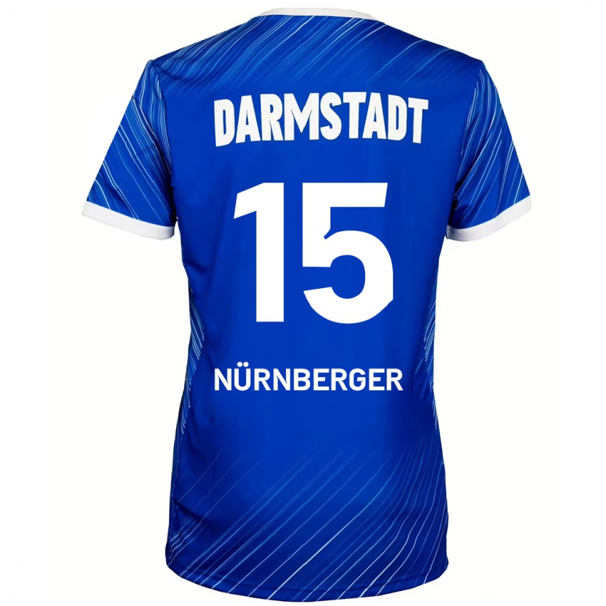 Niño Fútbol Camiseta Fabian Nürnberger #15 Azul Blanco 1ª Equipación 2024/25 Perú