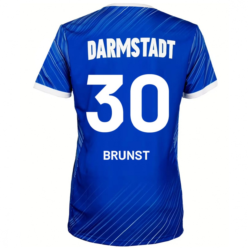 Niño Fútbol Camiseta Alexander Brunst #30 Azul Blanco 1ª Equipación 2024/25 Perú