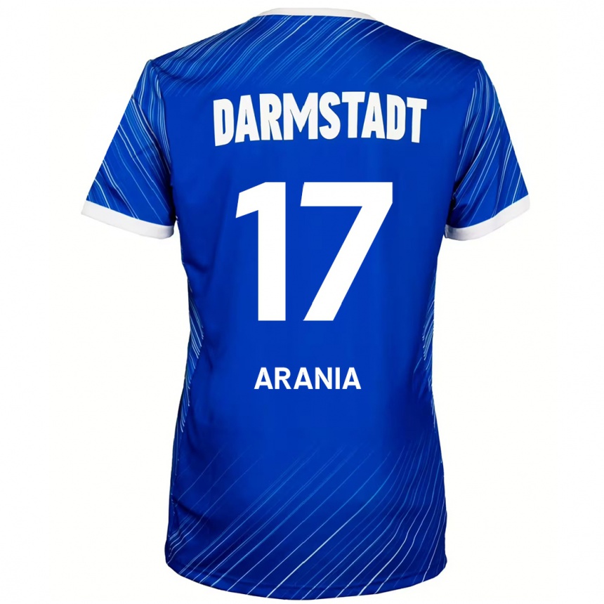 Niño Fútbol Camiseta Asaf Arania #17 Azul Blanco 1ª Equipación 2024/25 Perú