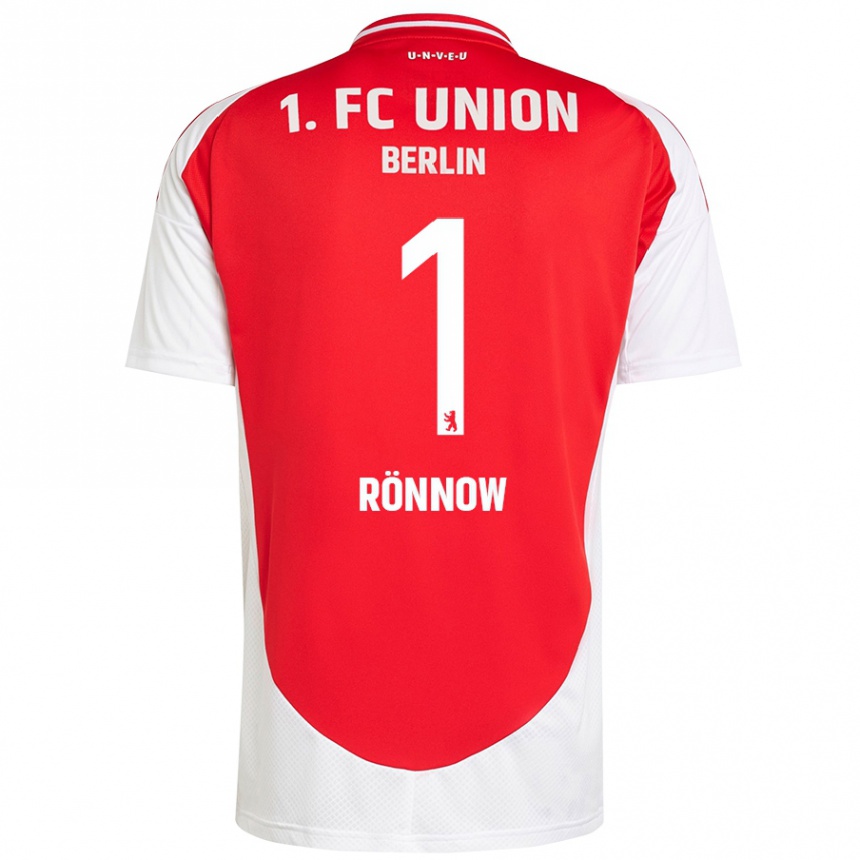 Niño Fútbol Camiseta Frederik Rönnow #1 Rojo Blanco 1ª Equipación 2024/25 Perú