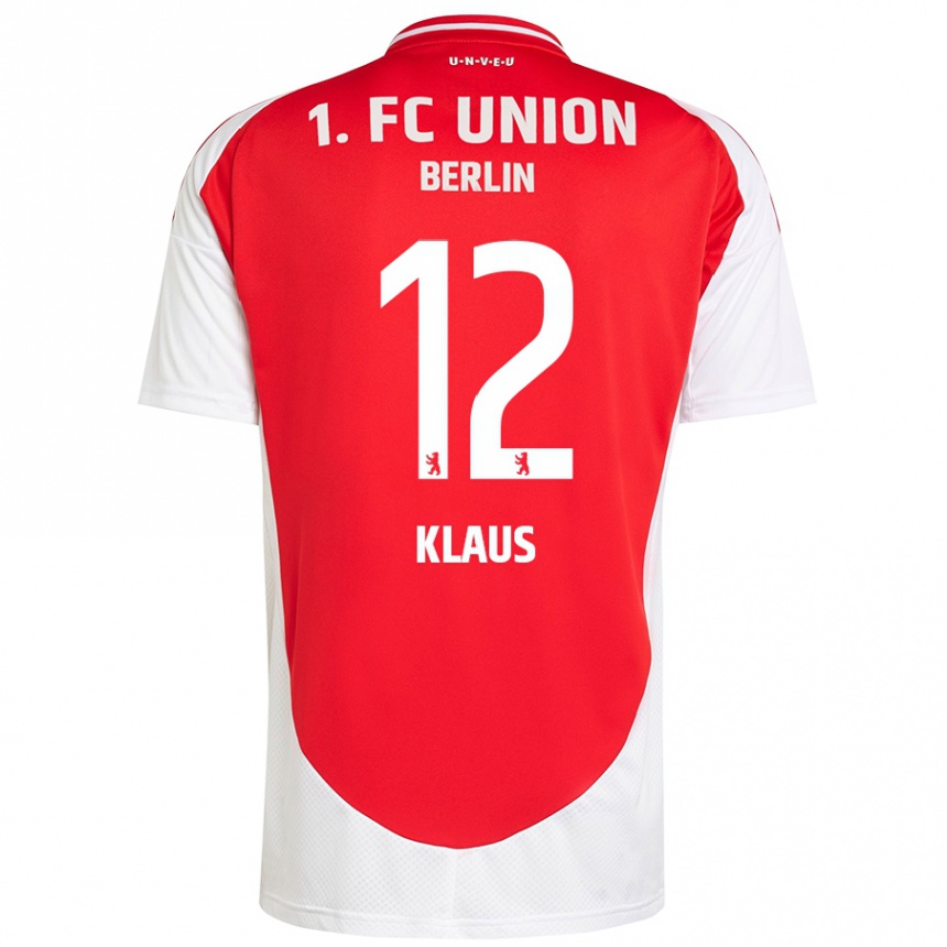 Niño Fútbol Camiseta Carl Klaus #12 Rojo Blanco 1ª Equipación 2024/25 Perú