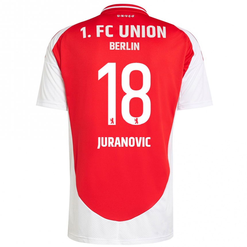 Niño Fútbol Camiseta Josip Juranovic #18 Rojo Blanco 1ª Equipación 2024/25 Perú