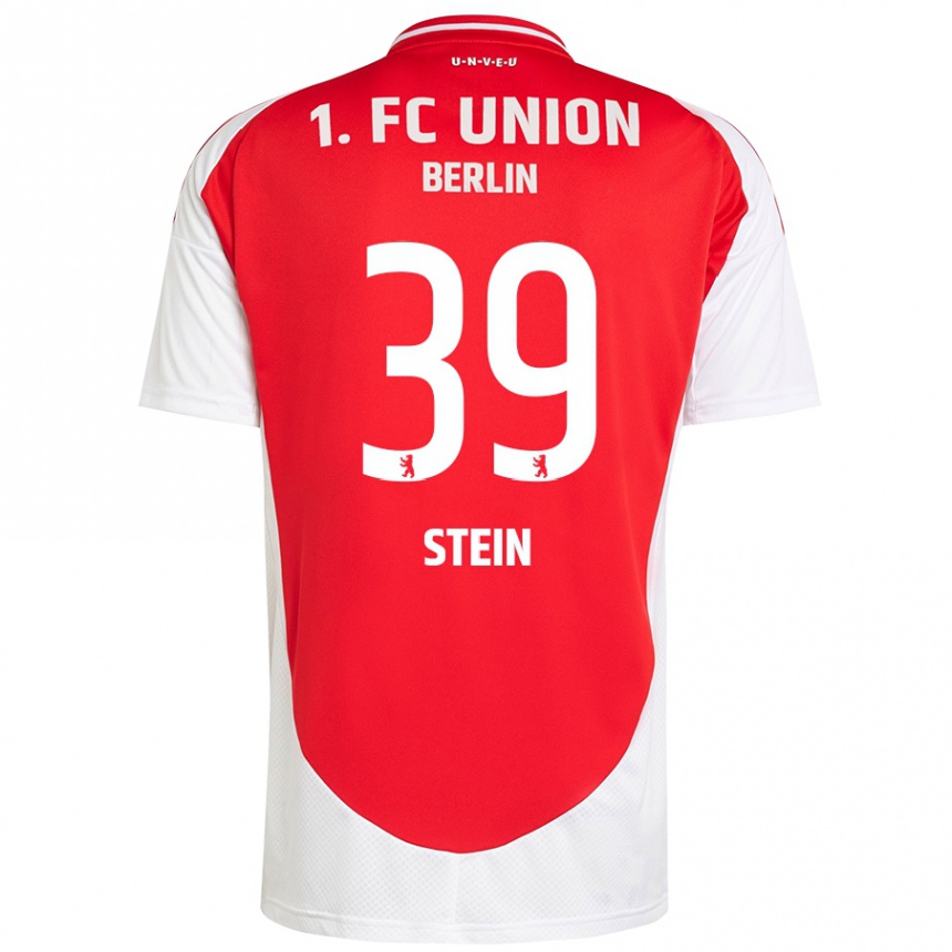 Niño Fútbol Camiseta Yannic Stein #39 Rojo Blanco 1ª Equipación 2024/25 Perú