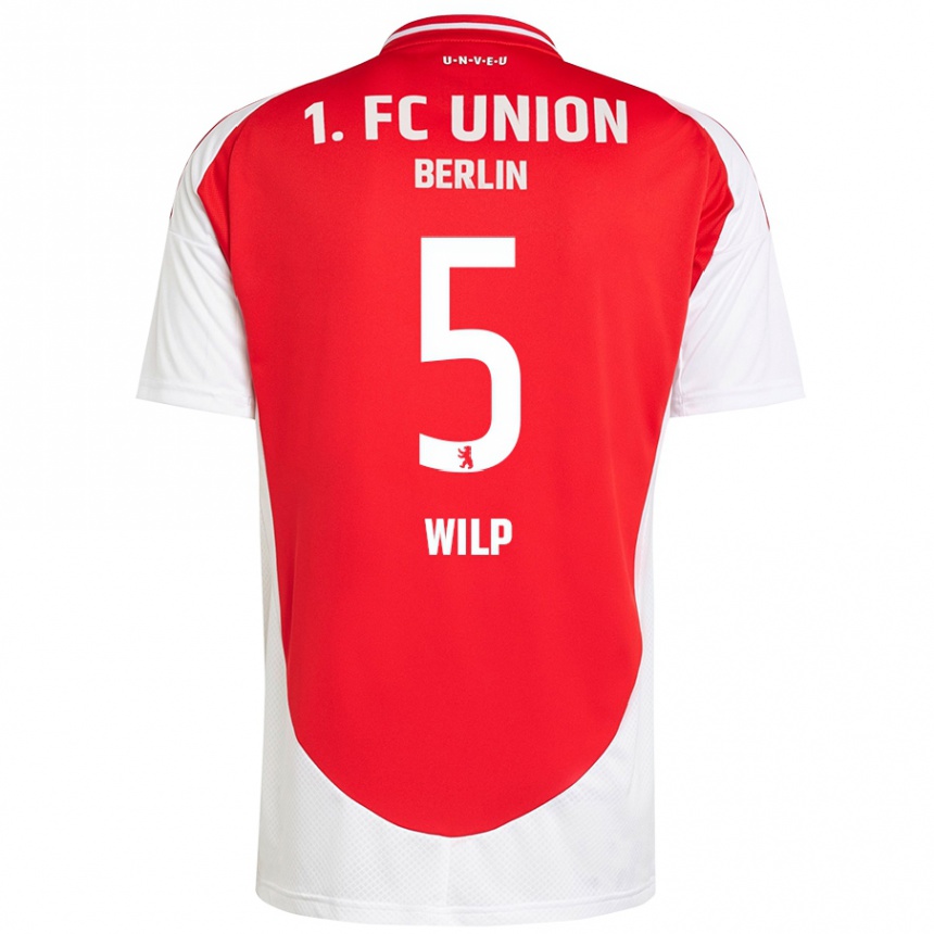 Niño Fútbol Camiseta Bennett Wilp #5 Rojo Blanco 1ª Equipación 2024/25 Perú