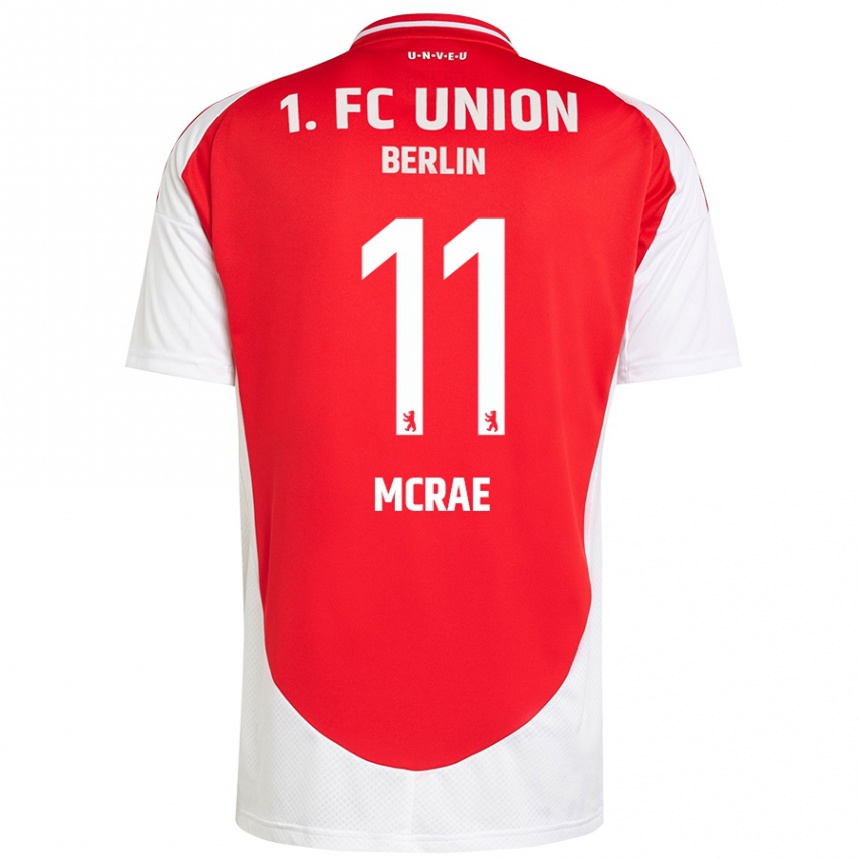 Niño Fútbol Camiseta Dylan Mcrae #11 Rojo Blanco 1ª Equipación 2024/25 Perú