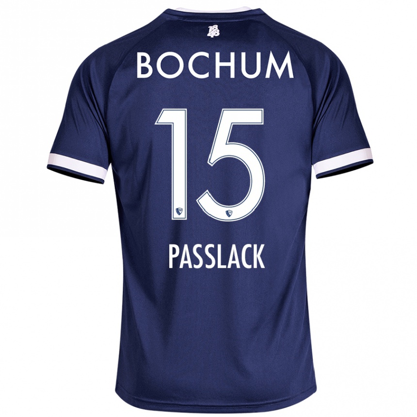 Niño Fútbol Camiseta Felix Passlack #15 Azul Oscuro 1ª Equipación 2024/25 Perú