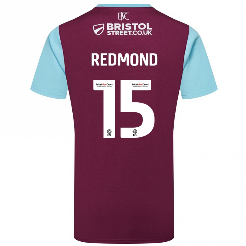 Niño Fútbol Camiseta Nathan Redmond #15 Borgoña Azul Cielo 1ª Equipación 2024/25 Perú