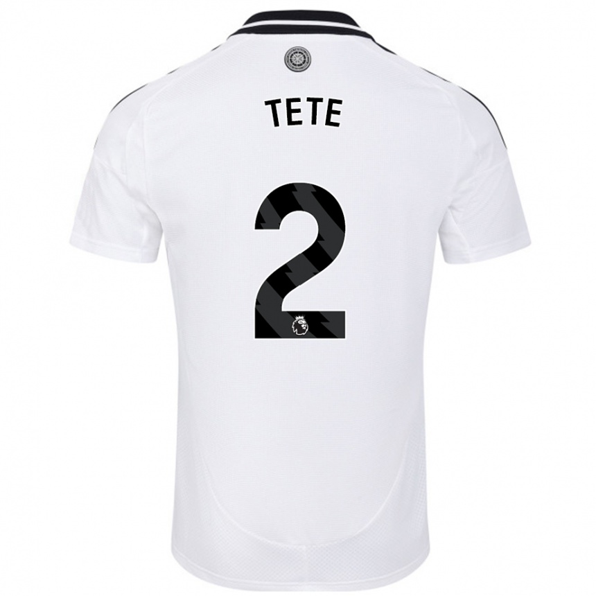 Niño Fútbol Camiseta Kenny Tete #2 Blanco 1ª Equipación 2024/25 Perú