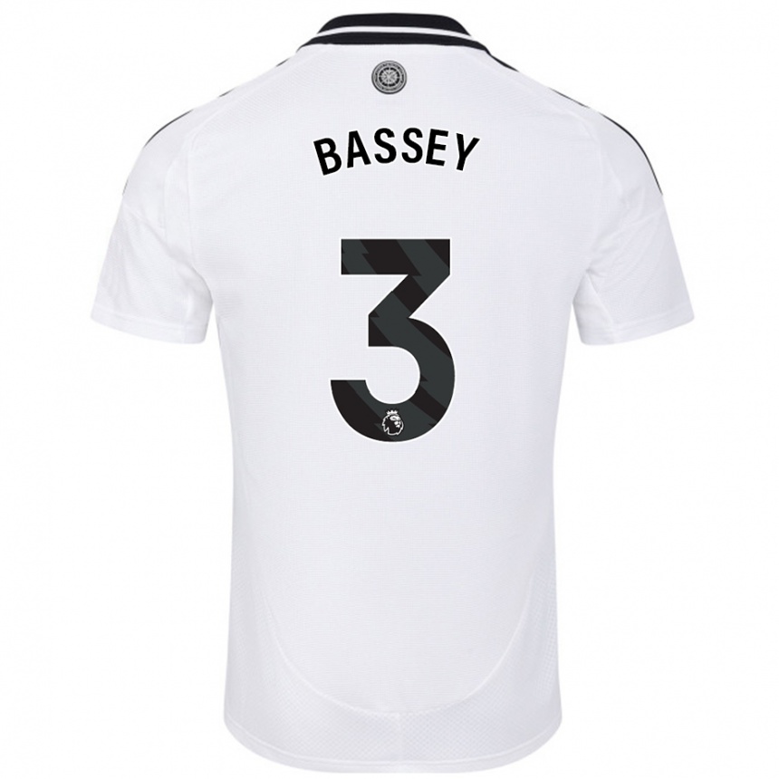 Niño Fútbol Camiseta Calvin Bassey #3 Blanco 1ª Equipación 2024/25 Perú