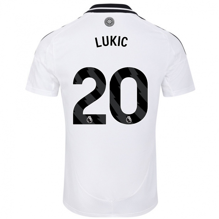 Niño Fútbol Camiseta Saša Lukić #20 Blanco 1ª Equipación 2024/25 Perú