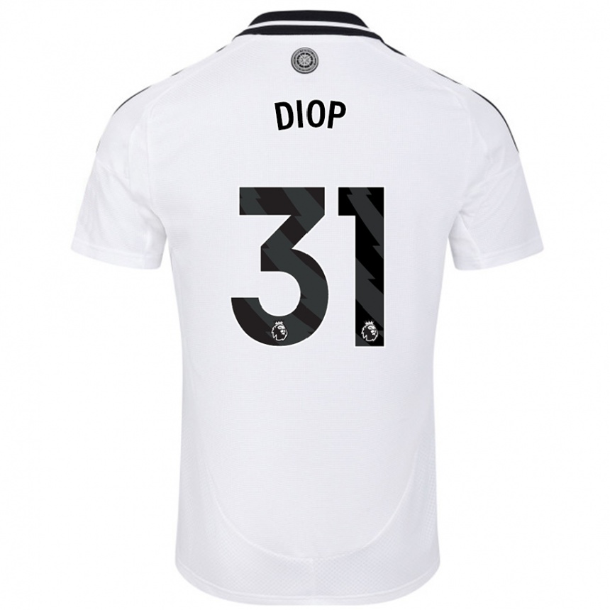 Niño Fútbol Camiseta Issa Diop #31 Blanco 1ª Equipación 2024/25 Perú