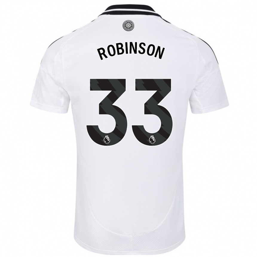 Niño Fútbol Camiseta Antonee Robinson #33 Blanco 1ª Equipación 2024/25 Perú