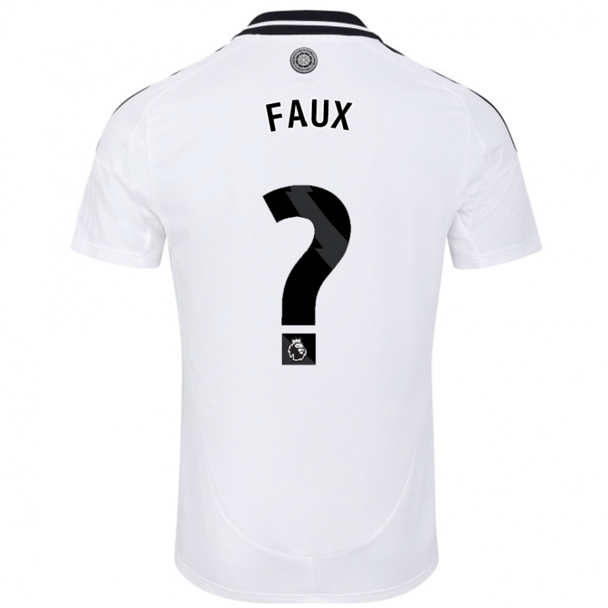 Niño Fútbol Camiseta Alex Faux #0 Blanco 1ª Equipación 2024/25 Perú