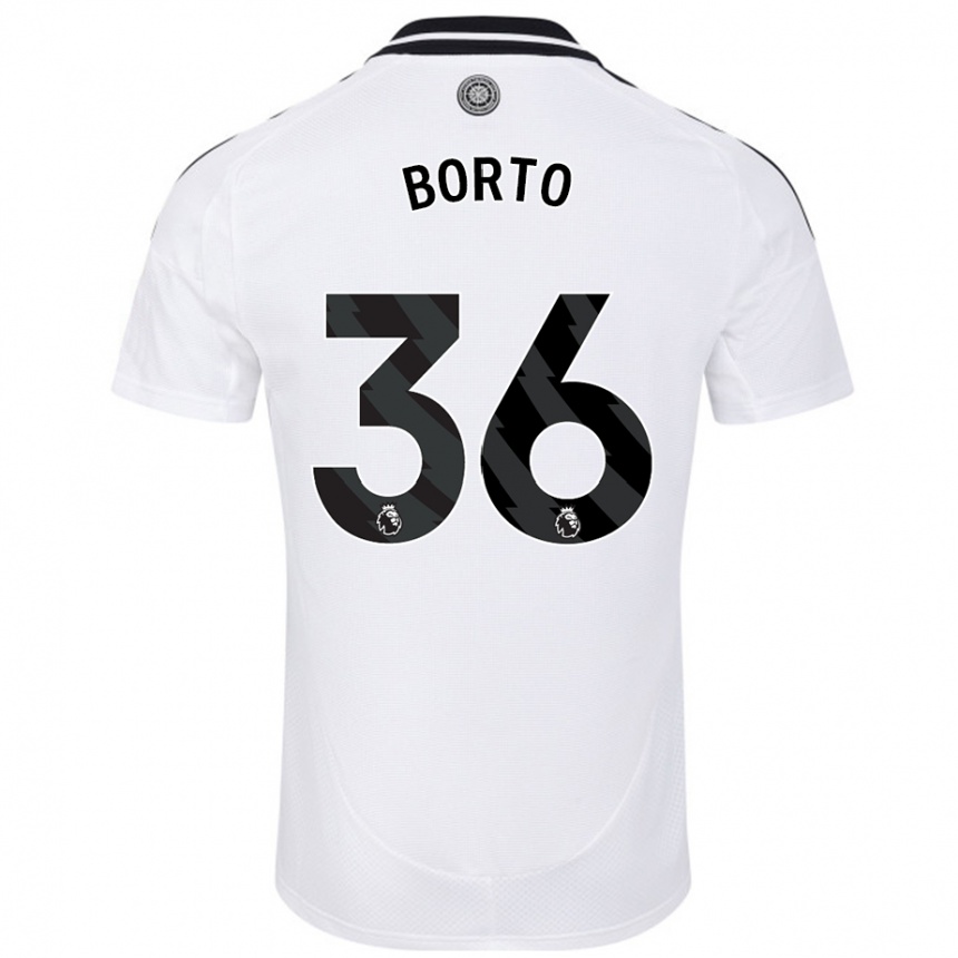 Niño Fútbol Camiseta Alex Borto #36 Blanco 1ª Equipación 2024/25 Perú