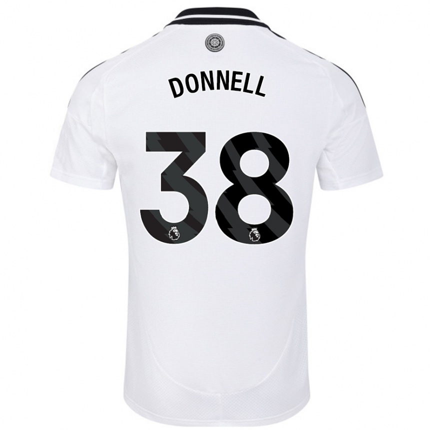 Niño Fútbol Camiseta Chris Donnell #38 Blanco 1ª Equipación 2024/25 Perú