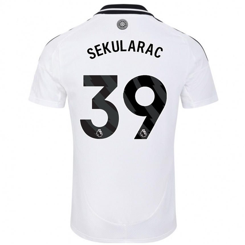 Niño Fútbol Camiseta Kristian Sekularac #39 Blanco 1ª Equipación 2024/25 Perú