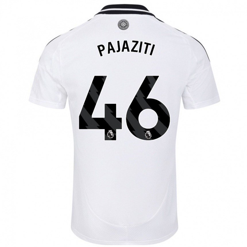 Niño Fútbol Camiseta Adrion Pajaziti #46 Blanco 1ª Equipación 2024/25 Perú