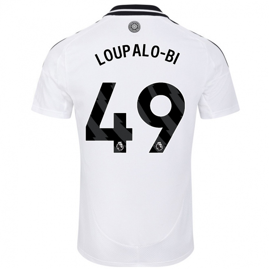 Niño Fútbol Camiseta Aaron Loupalo-Bi #49 Blanco 1ª Equipación 2024/25 Perú