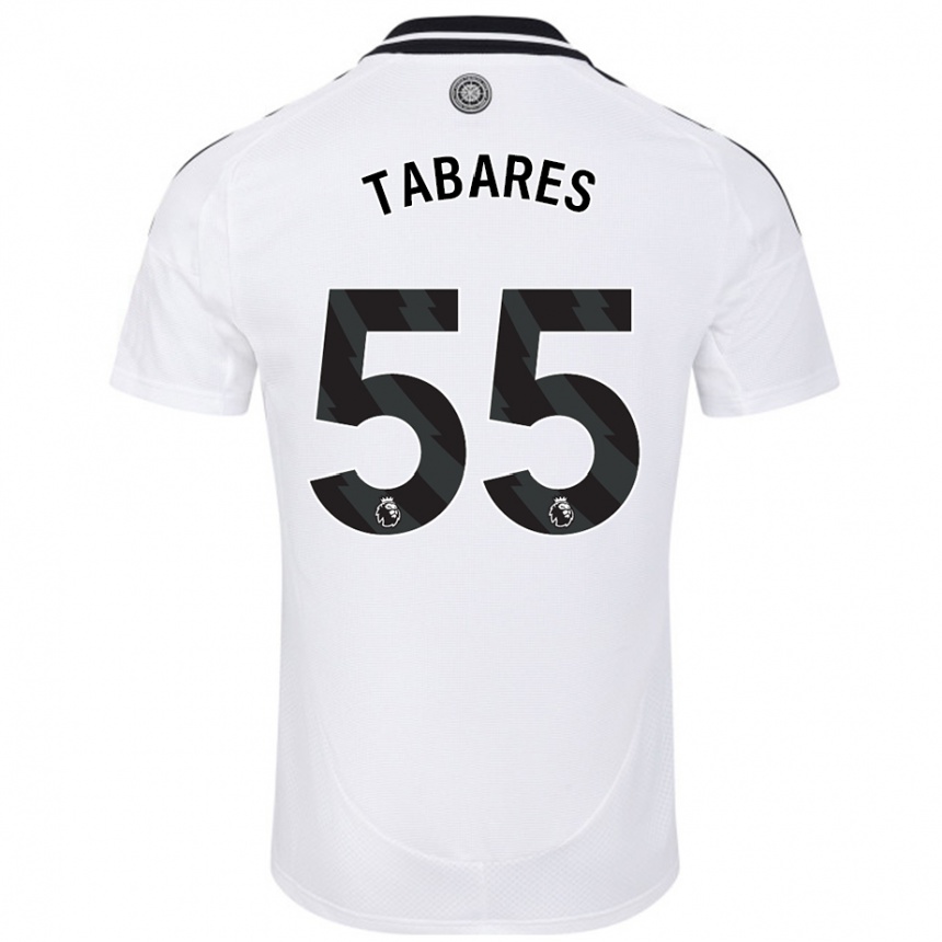 Niño Fútbol Camiseta Samuel Tabares #55 Blanco 1ª Equipación 2024/25 Perú