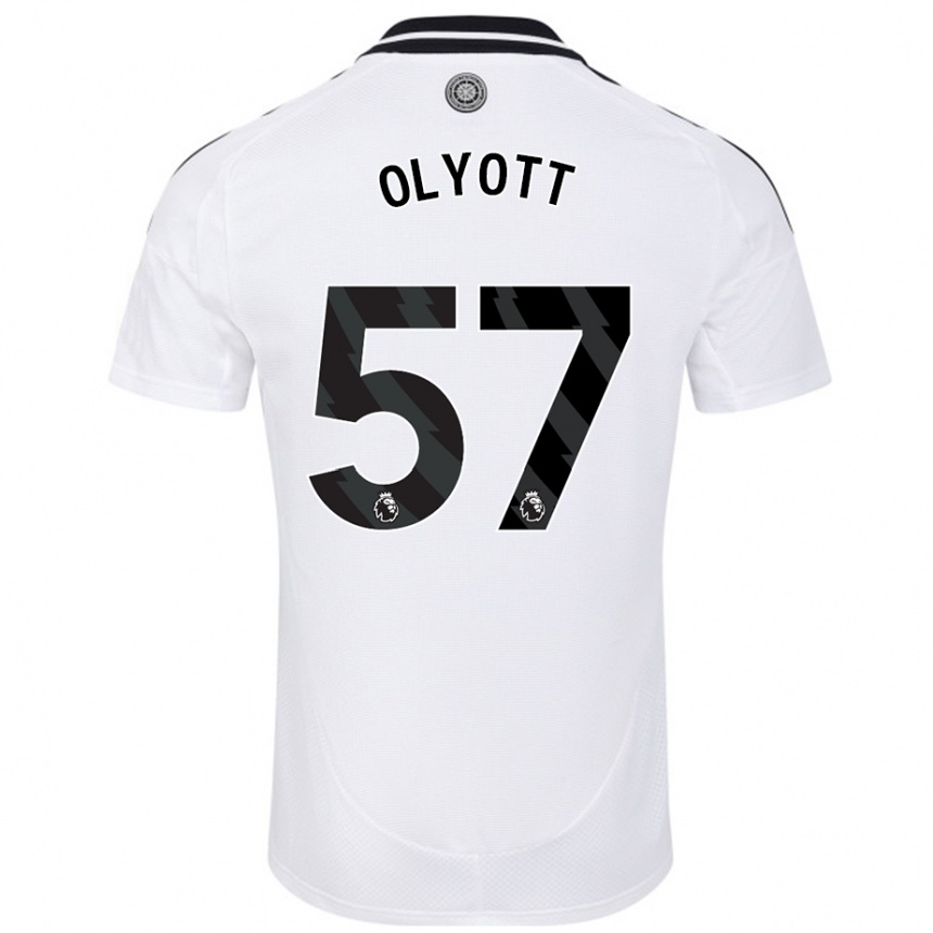 Niño Fútbol Camiseta Tom Olyott #57 Blanco 1ª Equipación 2024/25 Perú