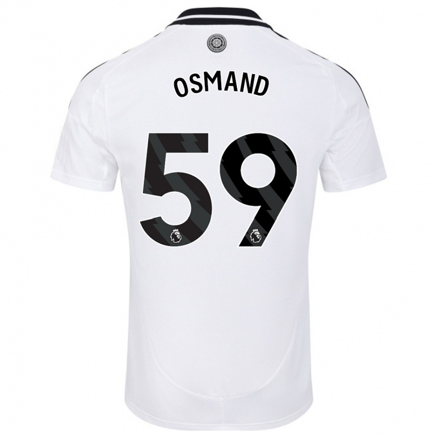 Niño Fútbol Camiseta Callum Osmand #59 Blanco 1ª Equipación 2024/25 Perú