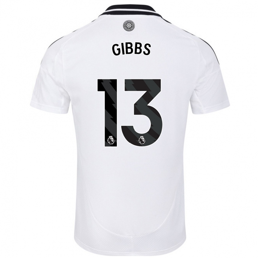 Niño Fútbol Camiseta Frankie Gibbs #13 Blanco 1ª Equipación 2024/25 Perú