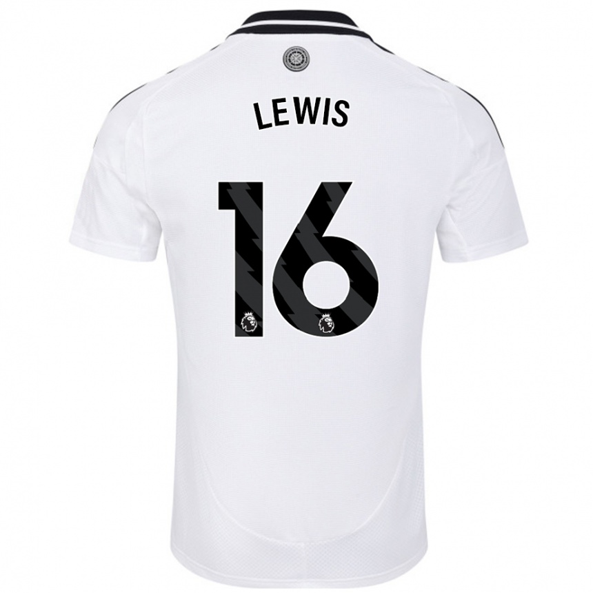 Niño Fútbol Camiseta Milla Lewis #16 Blanco 1ª Equipación 2024/25 Perú