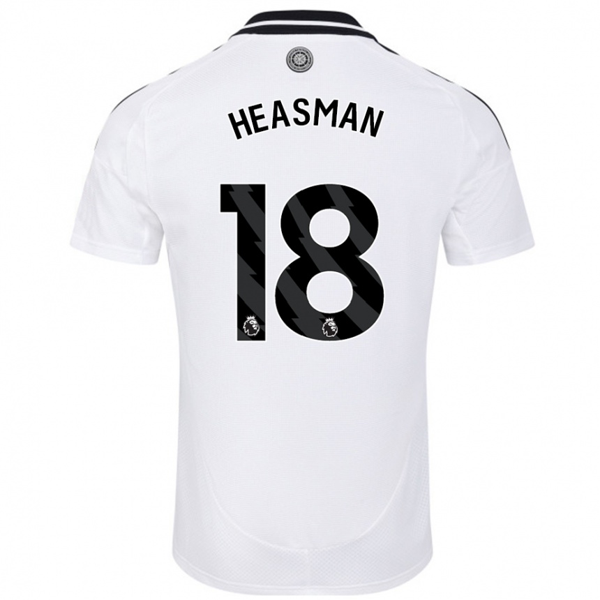 Niño Fútbol Camiseta Georgia Heasman #18 Blanco 1ª Equipación 2024/25 Perú