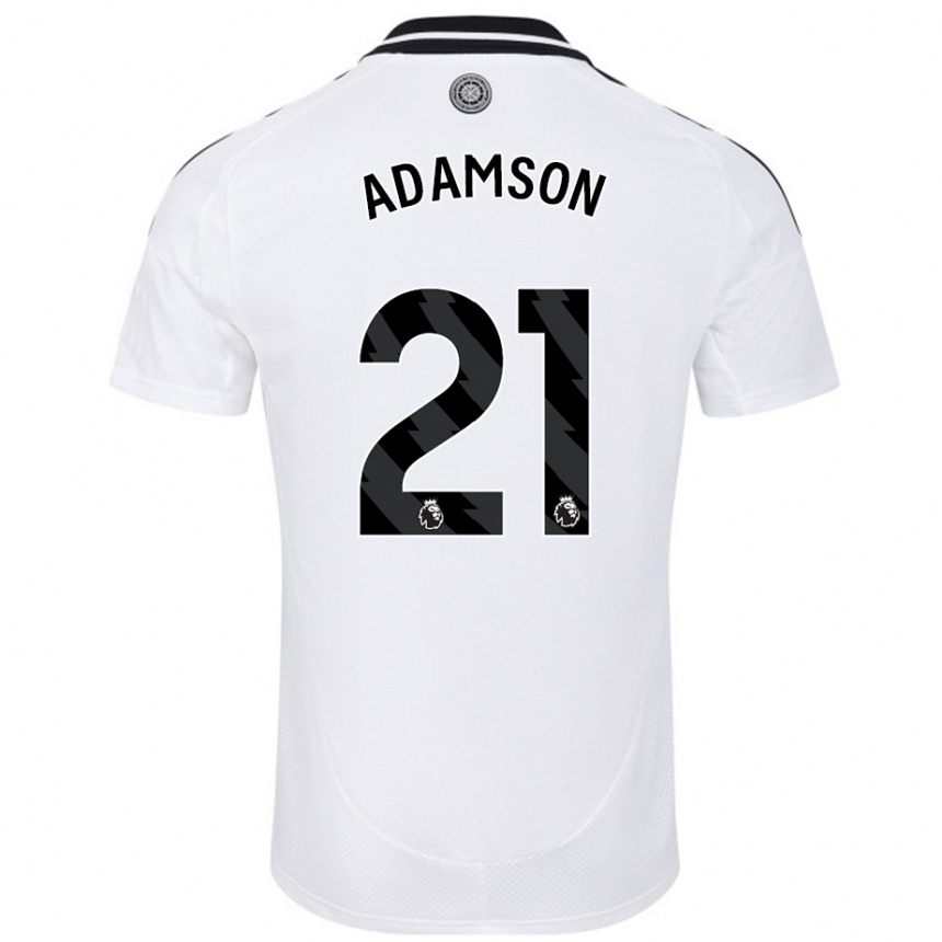 Niño Fútbol Camiseta Sasha Adamson #21 Blanco 1ª Equipación 2024/25 Perú