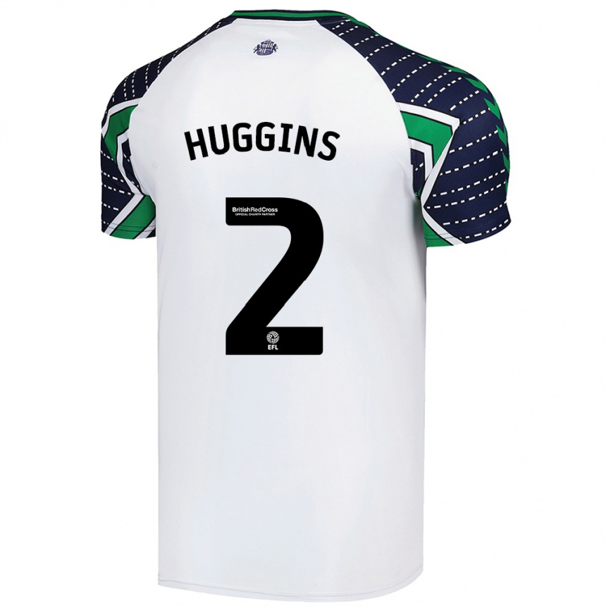 Niño Fútbol Camiseta Niall Huggins #2 Blanco 2ª Equipación 2024/25 Perú